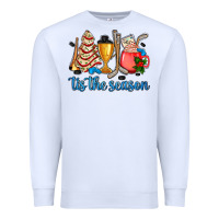 White tis the season hockey and Christmas Premium Sweatshirt - AdoDesignShop