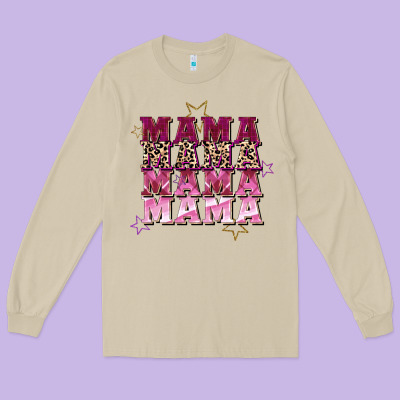Mama Mama Mama Mama Mother's Day Long Sleeve Tee Designed By Fadigitalartstudio