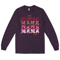 Plum Mama mama mama mama Mother's Day Long Sleeve Tee - FaDigitalArtStudio
