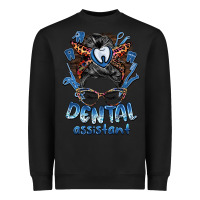 Black dental assistant messy bun Heavyweight Sweatshirt - BarkalooDesign
