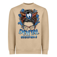 Mushroom dental assistant messy bun Heavyweight Sweatshirt - BarkalooDesign