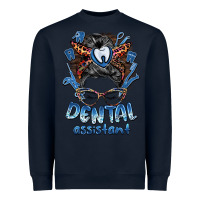 Navy dental assistant messy bun Heavyweight Sweatshirt - BarkalooDesign