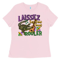Bubblegum Pink laissez les bons temps rouler Ladies Tee - CowGirlArtShop