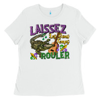 White laissez les bons temps rouler Ladies Tee - CowGirlArtShop