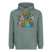 Sage faith over fear with cross and sunflowers Heavyweight Hoodie - AdoDesignShop
