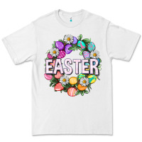 White Easter with eggs and daisy Easter Day Premium Tee - HowdyJamesFarm