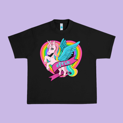 Pride Lgbtq Unicorn Urban Heavy Tee Designed By Oliviacreatesart