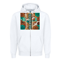 White blessed cross Zipper Hoodie - BarkalooDesign