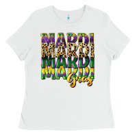 White mardi gras Ladies Tee - CowGirlArtShop