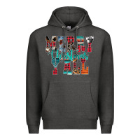 Charcoal Heather merry christmas y'all Premium Hoodie - CowhideDigitalArt