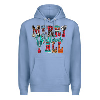 Colony Blue merry christmas y'all Premium Hoodie - CowhideDigitalArt