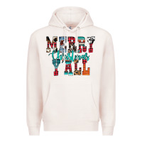 Pale Pink merry christmas y'all Premium Hoodie - CowhideDigitalArt