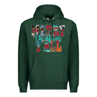 Sports Green merry christmas y'all Premium Hoodie - CowhideDigitalArt