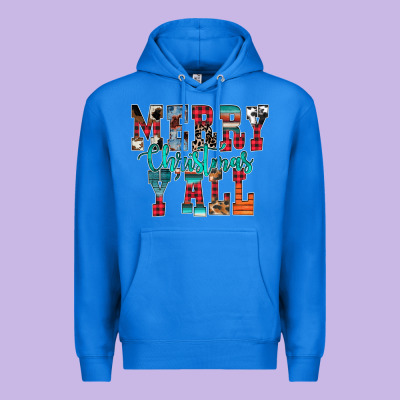 Merry Christmas Y'all Premium Hoodie Designed By Cowhidedigitalart