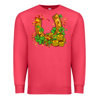 Cardinal horseshoe with shamrocks and coin Premium Sweatshirt - AdoDesignShop