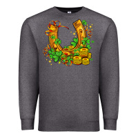 Horseshoe With Shamrocks And Coin Premium Sweatshirt | Teevron