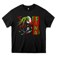 Black Christmas Character Heavy Core Tee - NancyCooperArtShop