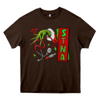 Chocolate Brown Christmas Character Heavy Core Tee - NancyCooperArtShop