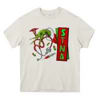 Cream Christmas Character Heavy Core Tee - NancyCooperArtShop