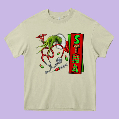 Christmas Character Heavy Core Tee Designed By Nancycooperartshop