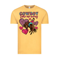 Vintage Mustard cowboy take me away Vintage Tee - OliviaCreatesArt