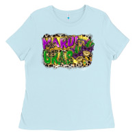 Baby Blue mardi gras Ladies Tee - CowGirlArtShop