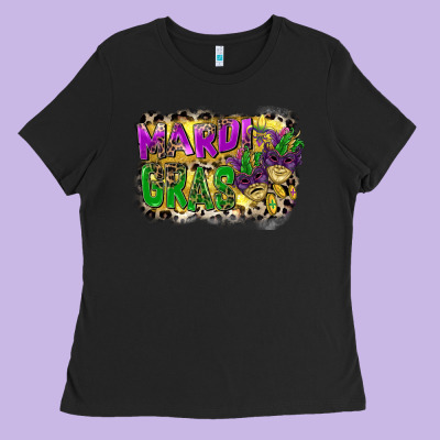 Mardi Gras Ladies Tee Designed By Cowgirlartshop