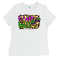 White mardi gras Ladies Tee - CowGirlArtShop