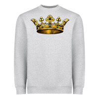 Heather Grey crown Heavyweight Sweatshirt - BarkalooDesign