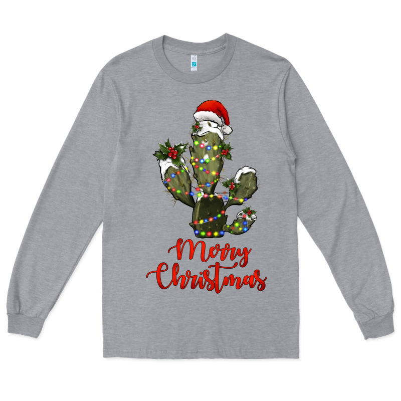 Merry Christmas Cactus Long Sleeve Tee by RanaPortraitStore | Teevron