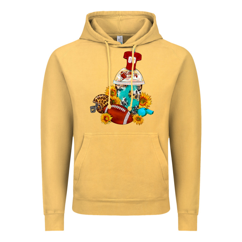 Football Frappe Coffee Vintage Hoodie by FaDigitalArtStudio | Teevron