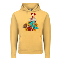 Vintage Mustard Football Frappe Coffee Vintage Hoodie - FaDigitalArtStudio