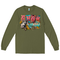 Army Green Show mom horse Mother's Day Long Sleeve Tee - FaDigitalArtStudio