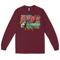Burgundy Show mom horse Mother's Day Long Sleeve Tee - FaDigitalArtStudio