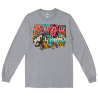 Heather Grey Show mom horse Mother's Day Long Sleeve Tee - FaDigitalArtStudio