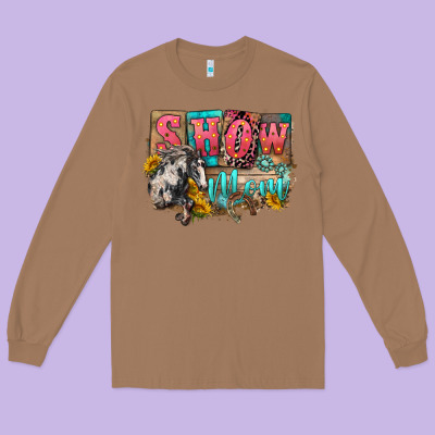 Show Mom Horse Mother's Day Long Sleeve Tee Designed By Fadigitalartstudio