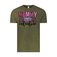 Vintage Olive mommy is my valentine Vintage Tee - OliviaCreatesArt