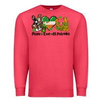 Cardinal peace love st patricks Premium Sweatshirt - AdoDesignShop