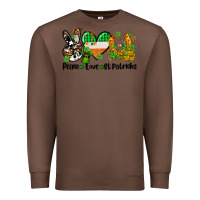 Chestnut peace love st patricks Premium Sweatshirt - AdoDesignShop