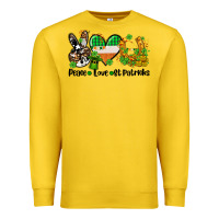 Lemon peace love st patricks Premium Sweatshirt - AdoDesignShop