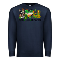 Navy peace love st patricks Premium Sweatshirt - AdoDesignShop