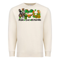 Sandshell peace love st patricks Premium Sweatshirt - AdoDesignShop