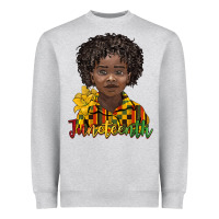 Heather Grey juneteenth black boy Heavyweight Sweatshirt - BarkalooDesign