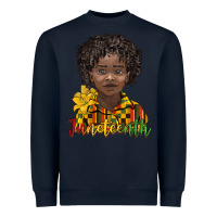 Navy juneteenth black boy Heavyweight Sweatshirt - BarkalooDesign