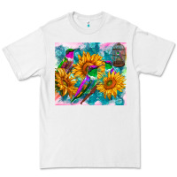 White hummingbirds sunflower Premium Tee - TumblerDesignByShophia