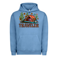 Pigment Pebble Blue traveler Urban Hoodie - JahusDesignShop