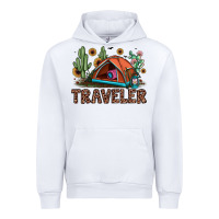 White traveler Urban Hoodie - JahusDesignShop