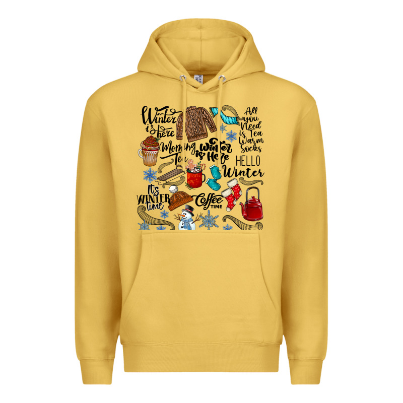 Winter Festive Essentials Premium Hoodie by CowhideDigitalArt | Teevron