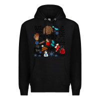 Black winter festive essentials Premium Hoodie - CowhideDigitalArt