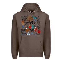Coffee winter festive essentials Premium Hoodie - CowhideDigitalArt